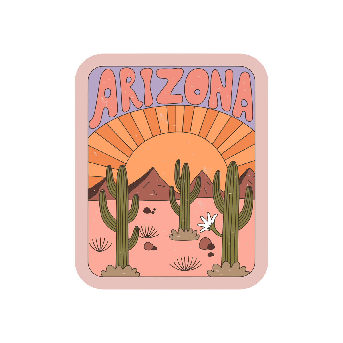 Arizona Desert Sunset Sticker