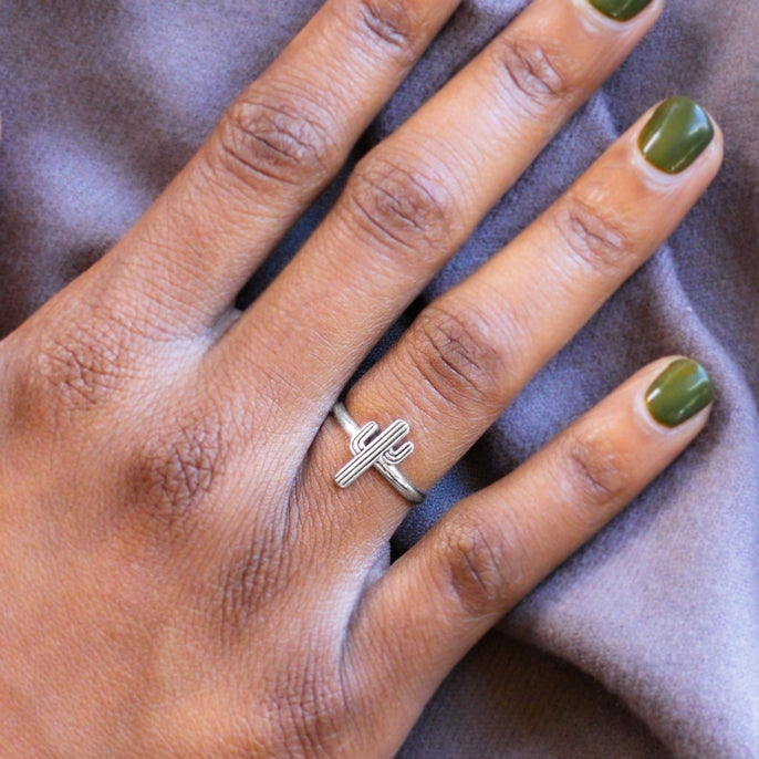 Cactus Ring - Recycled Sterling Silver