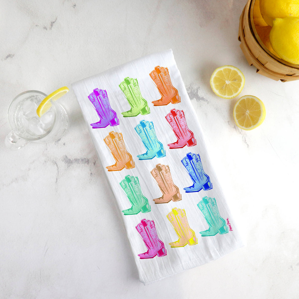 Cowgirl Kaleidoscope Tea Towel