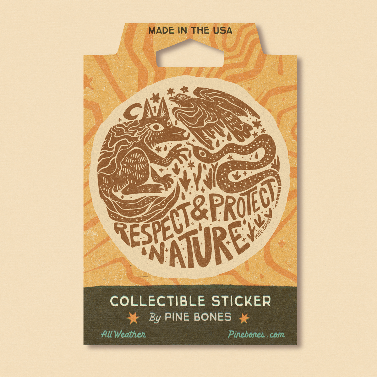 Respect & Protect Nature Sticker