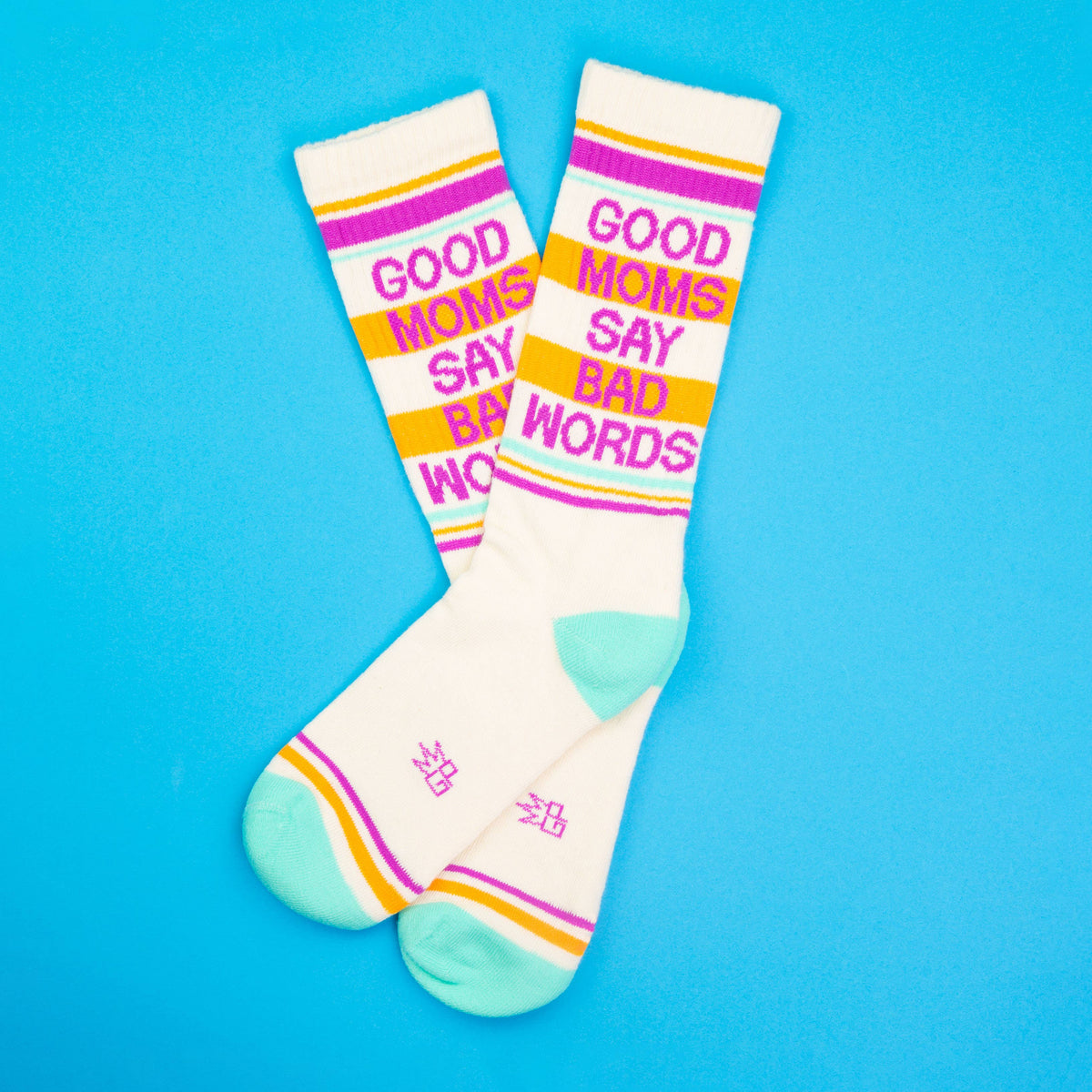 Good Moms Say Bad Words Gym Crew Socks