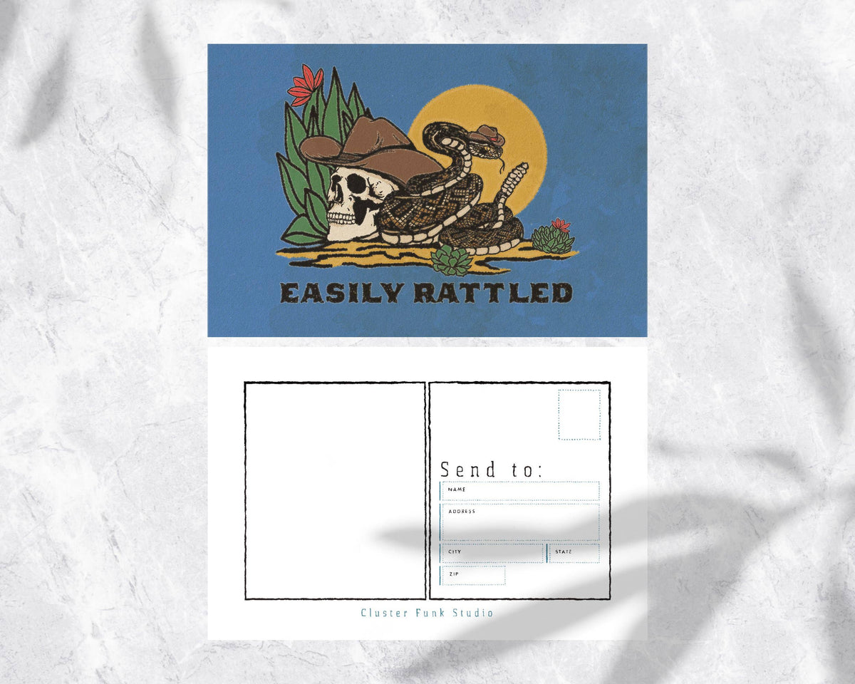 Easily Rattled Postcard