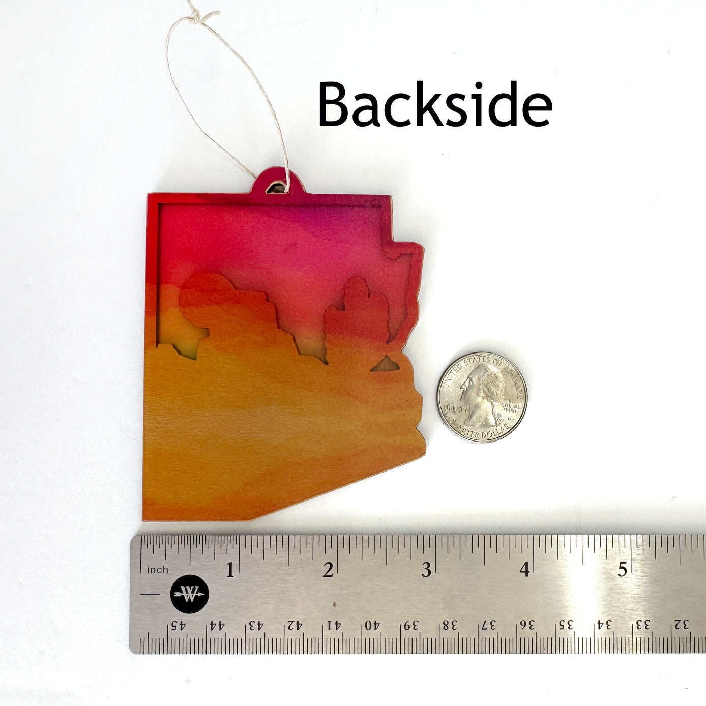 Arizona State Ornament, Desert Landscape Sunset Ornament