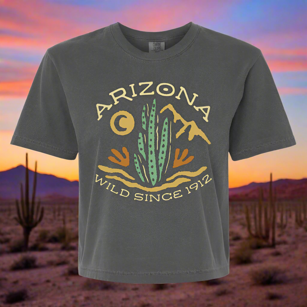 Arizona Wild Since 1912 Women's Heavyweight Boxy Crop Top