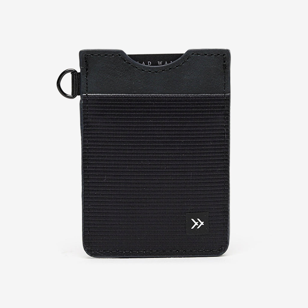 Thread Solid Color Vertical Leather Elastic Wallet