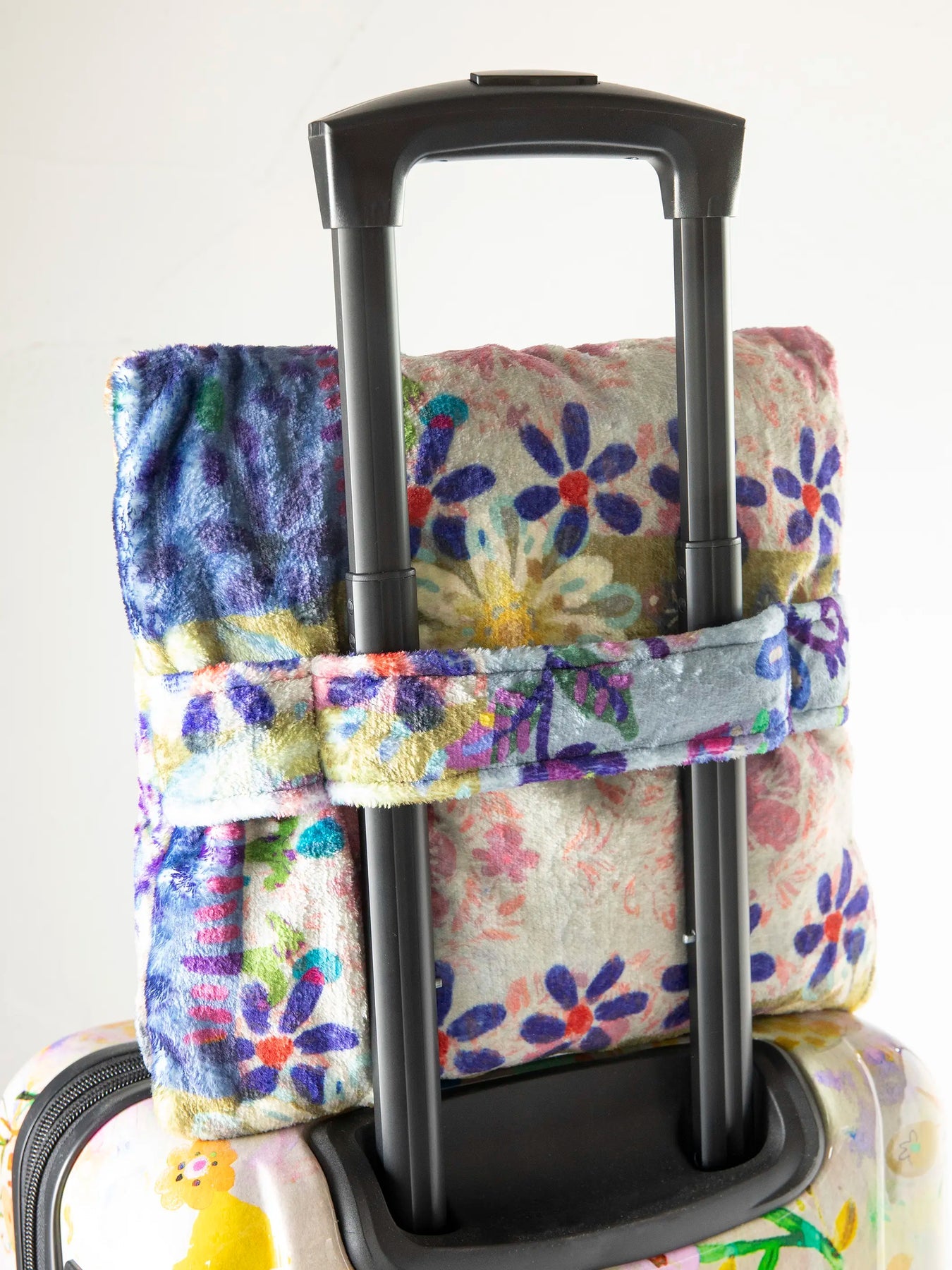 Cozy Travel Blanket- Blue Mandala Patchwork