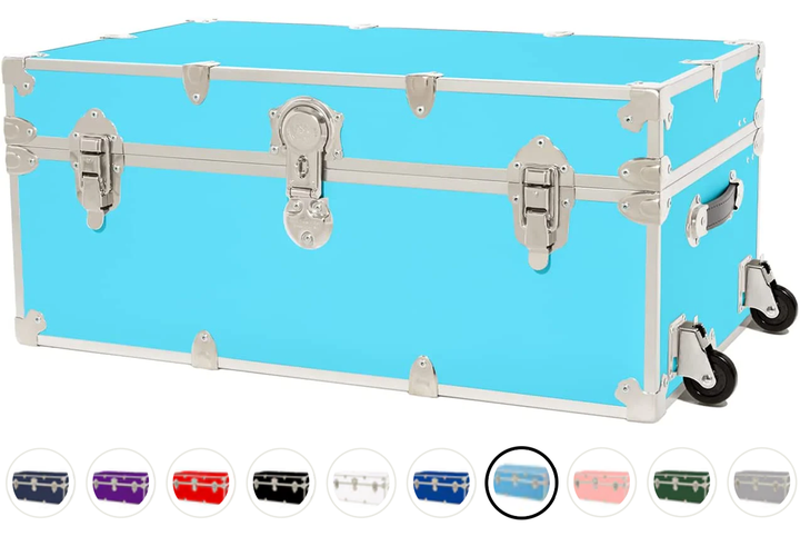 CampBound Sticker Summer Camp Trunk with Wheels & Tray - Large - 32" L x 18" W x 14" H