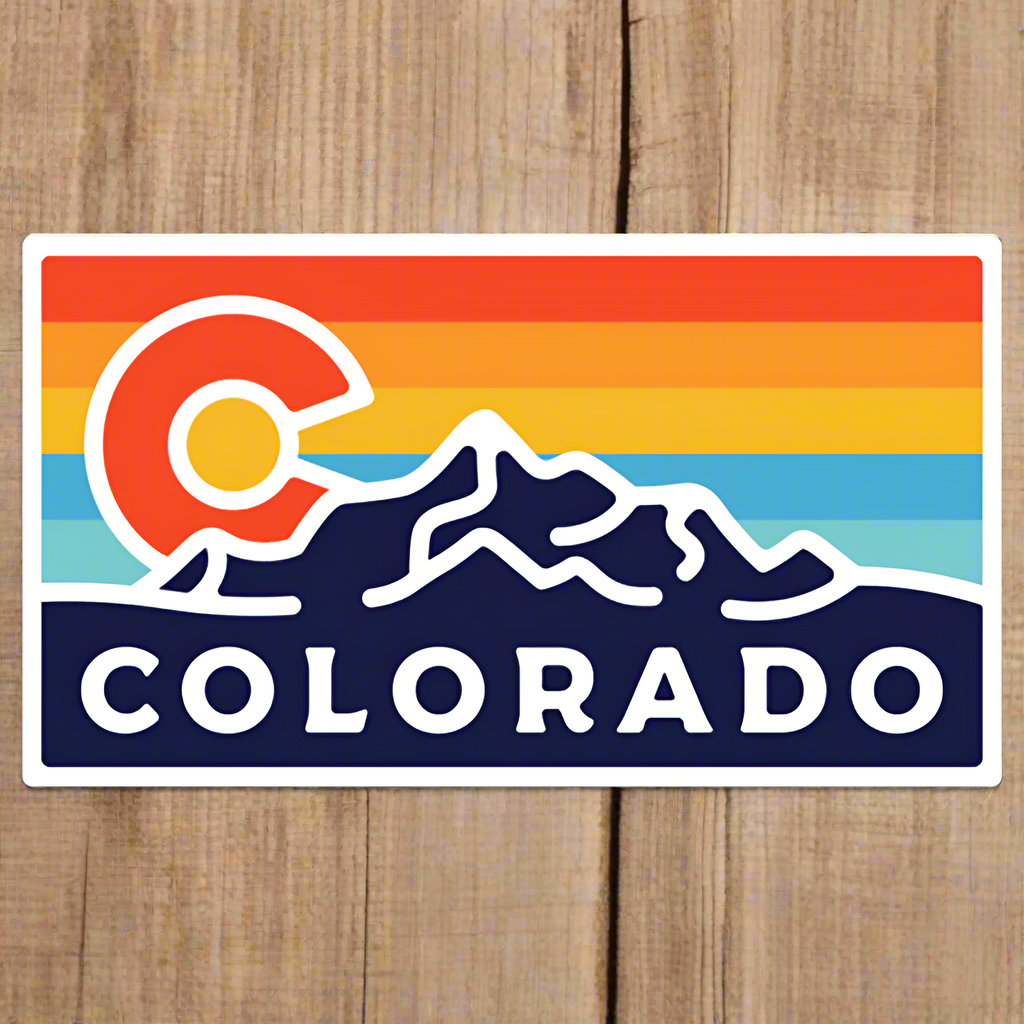 Colorado State Sunset Sticker