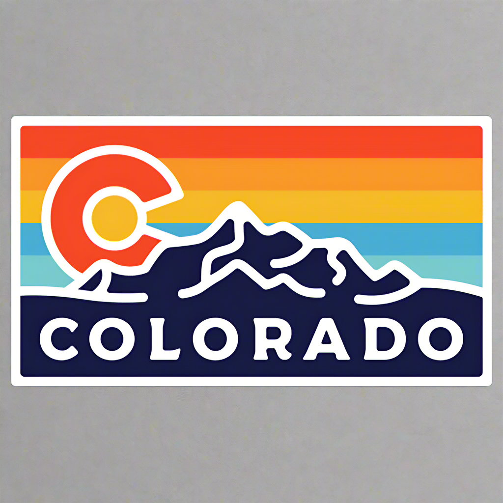 Colorado State Sunset Sticker