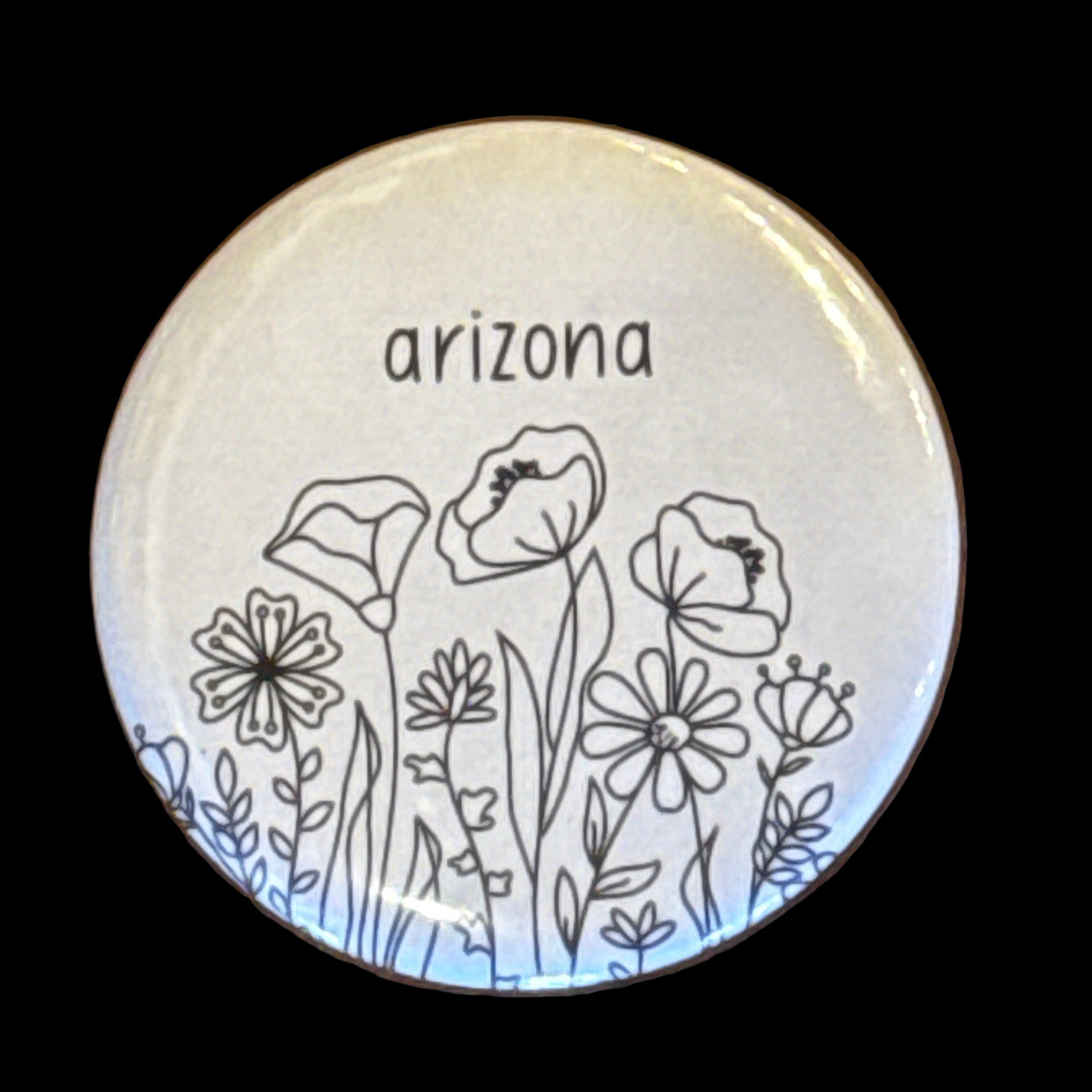 Wildflower Arizona Button Magnet
