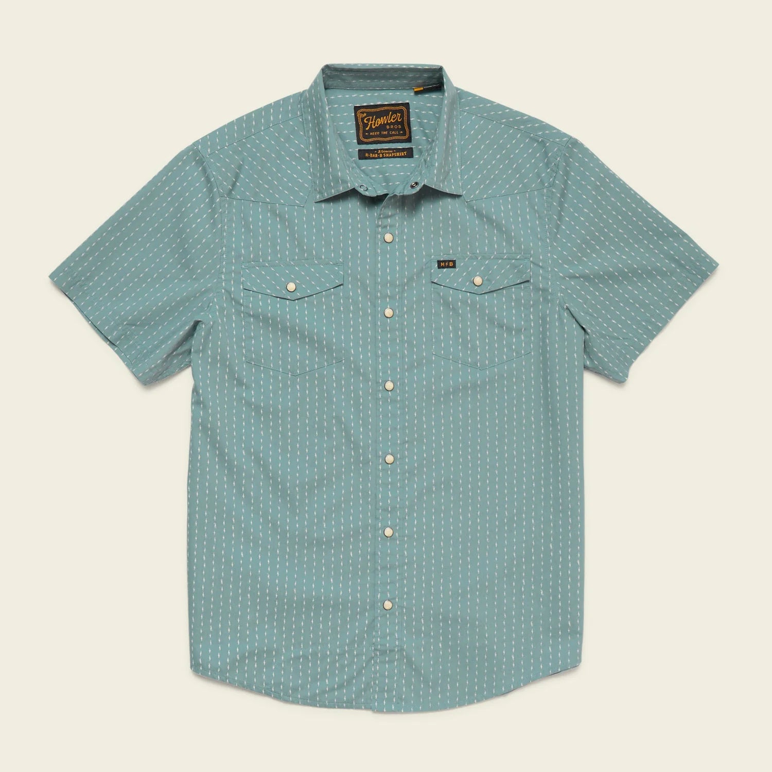 Power Lines Smoke Blue - Snap Shirt