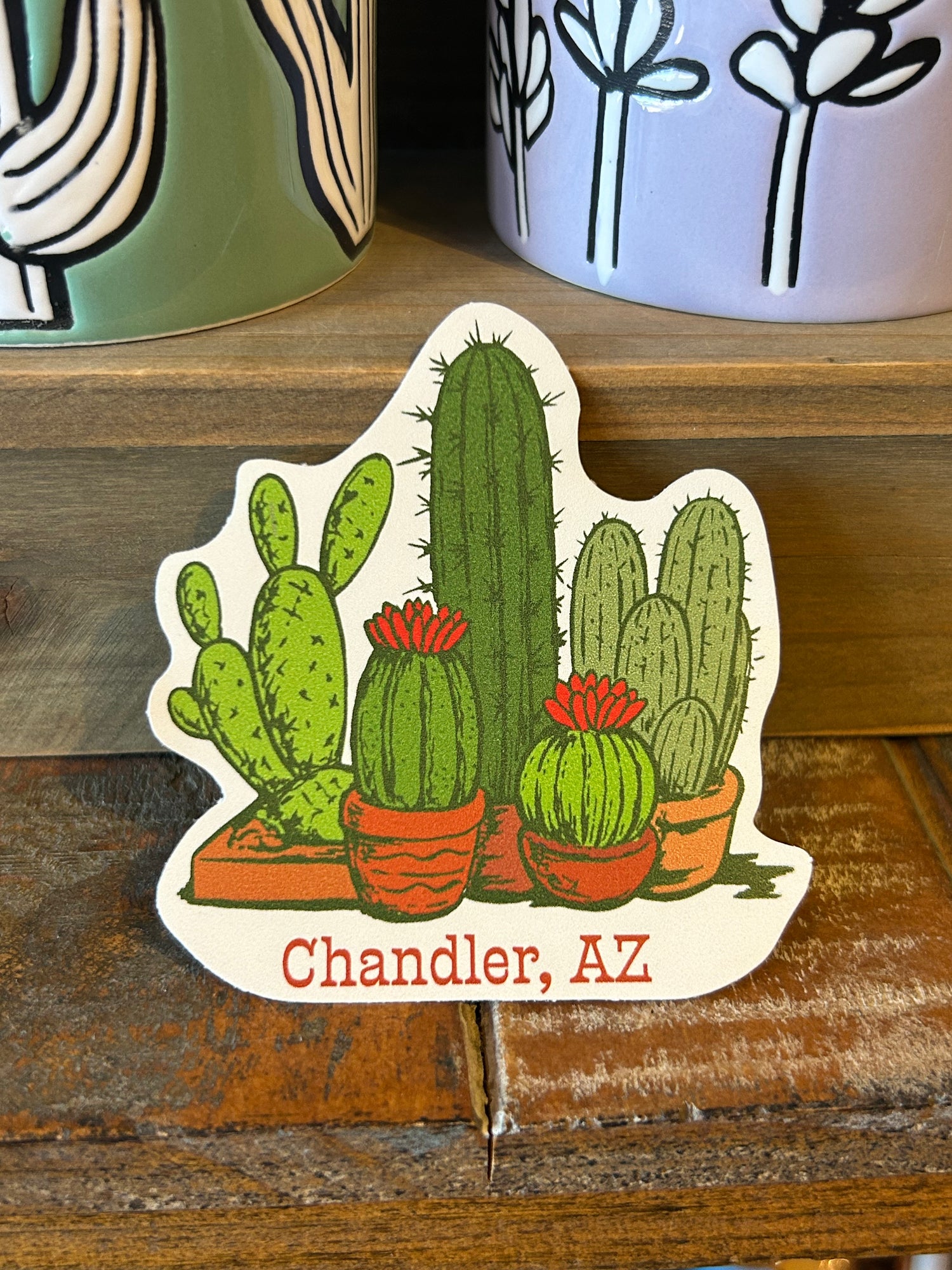 Cactus Die Cut Chandler, Arizona Sticker