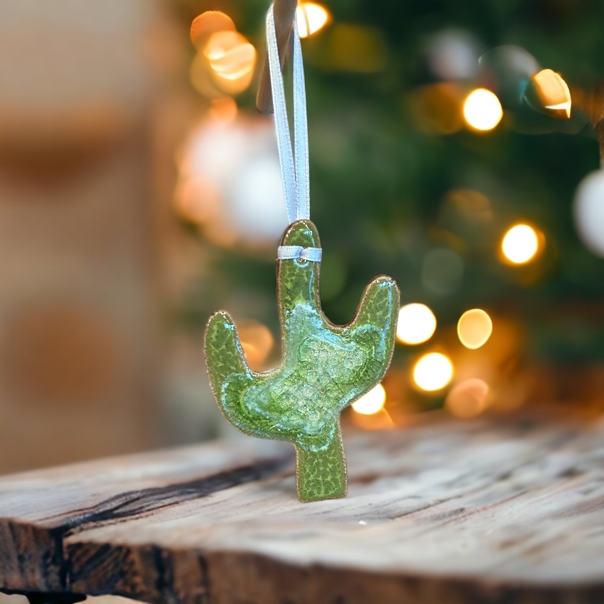 Cactus Geode Ornament