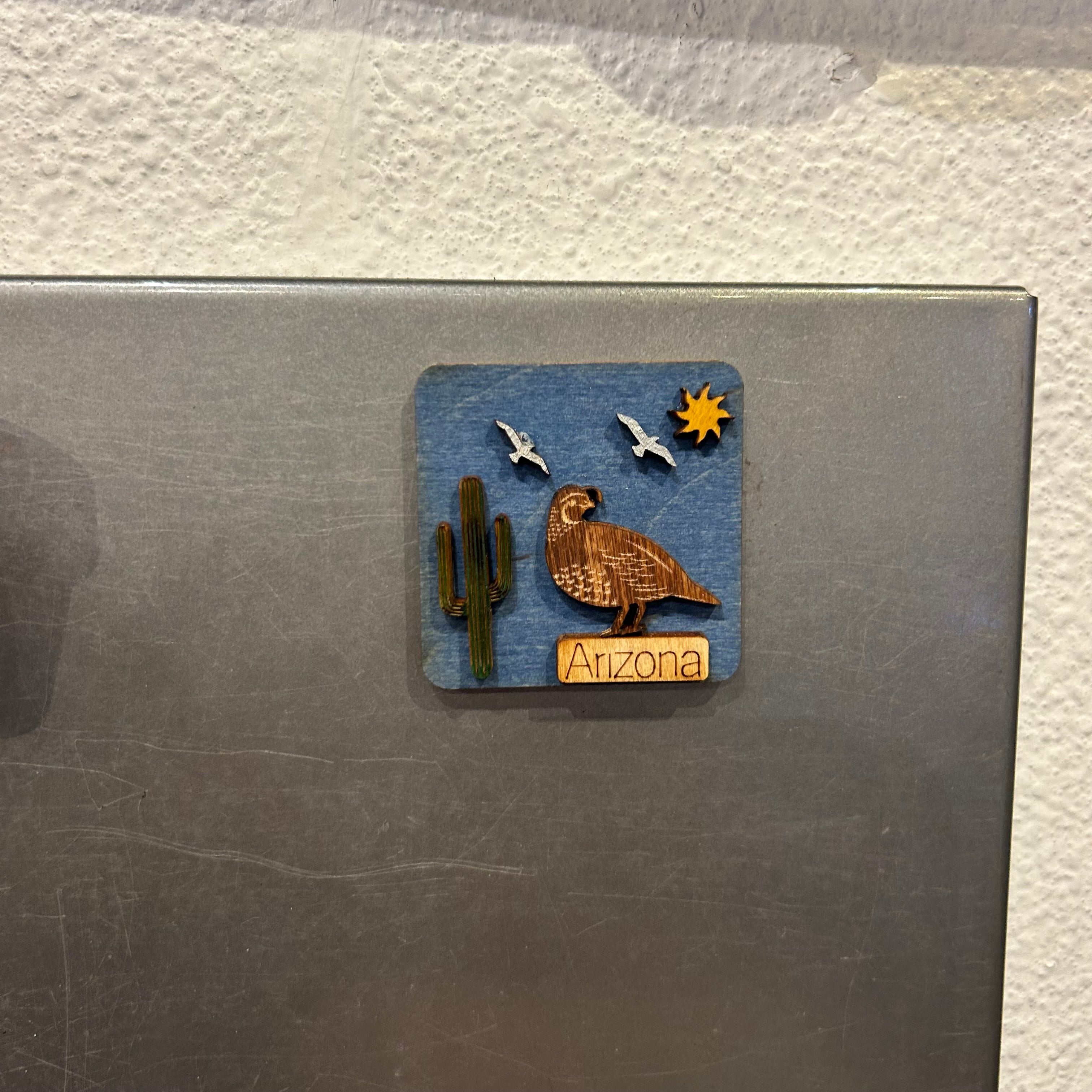 Tiny Arizona Wooden Magnet