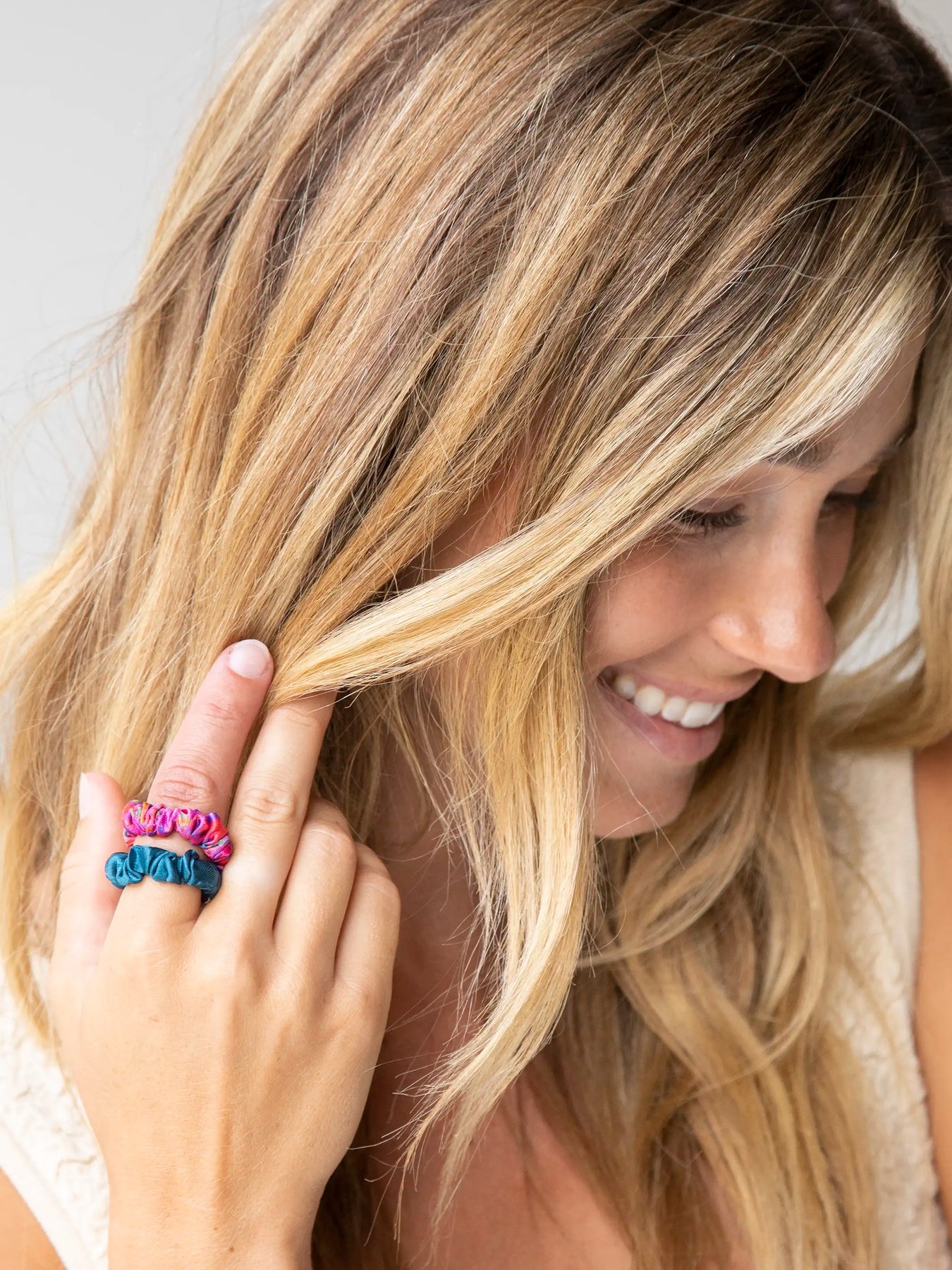 Mini Satin Scrunchie - Set of 8