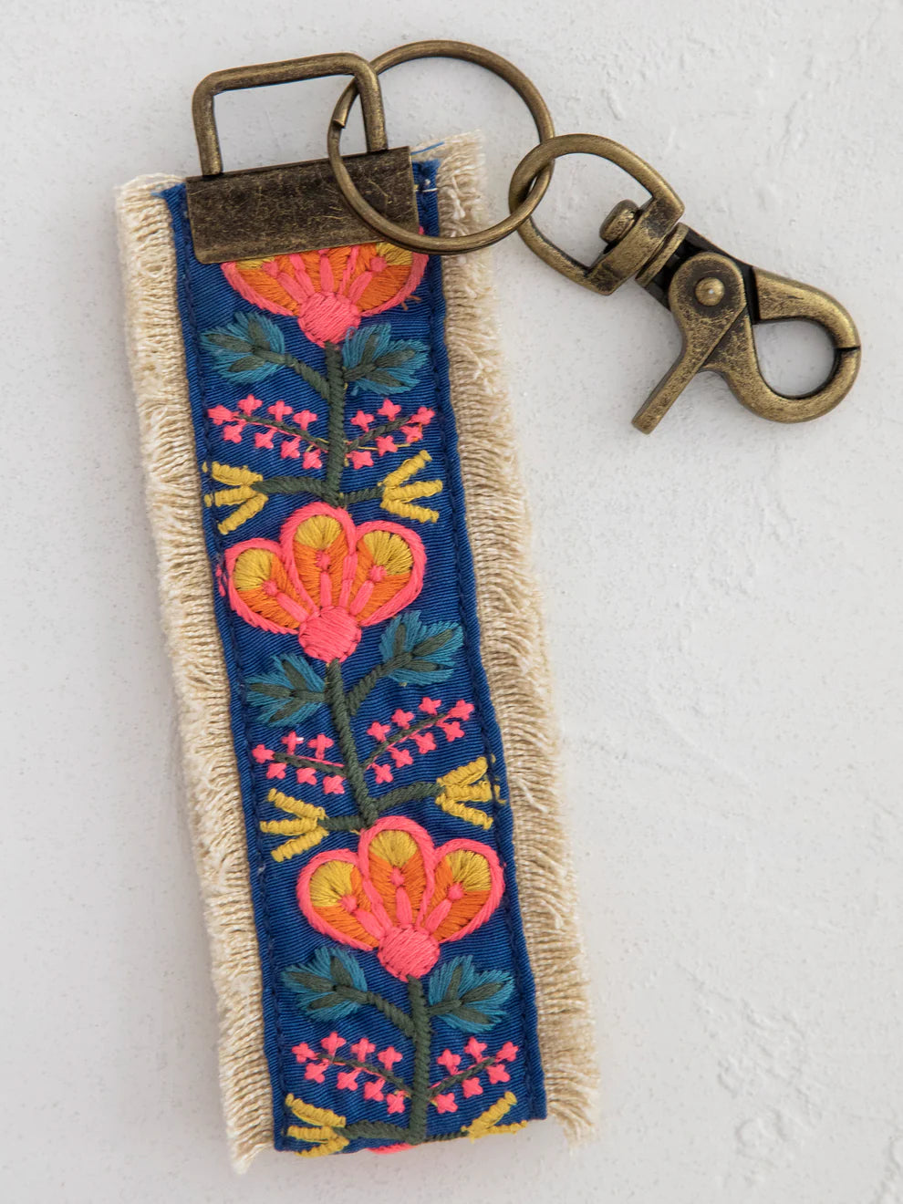 Embroidered Wrist Keychain
