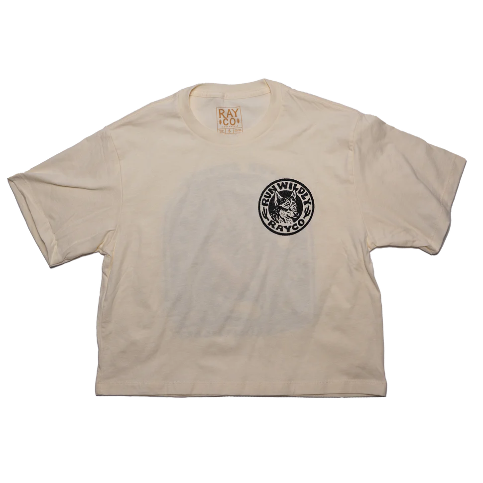 Run Wildly Wolf Hug Crop Tee