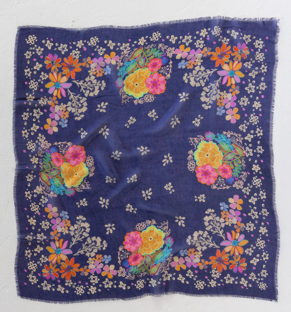 Navy Tropic Boho Bandana