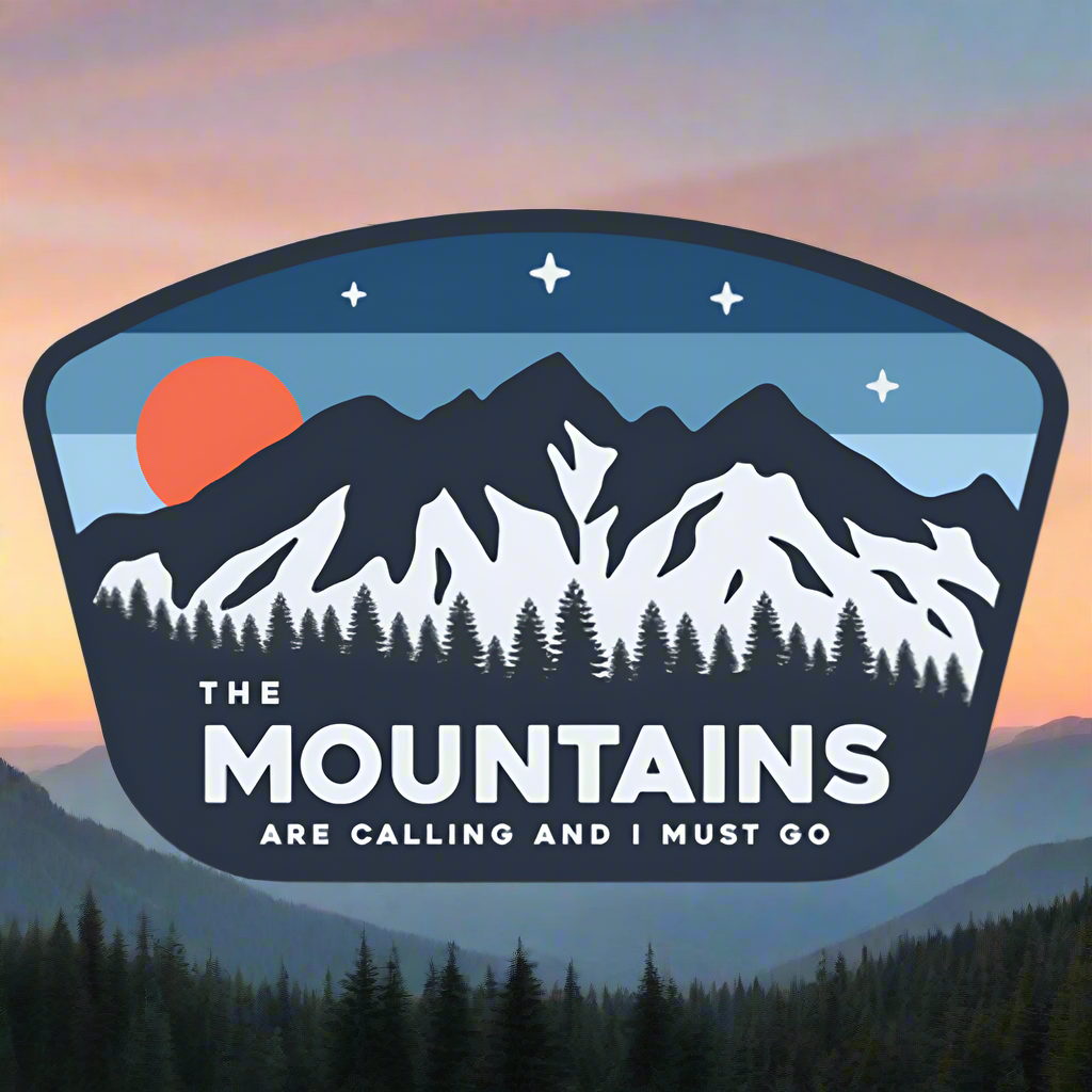 The Mountains Are Calling And I Must Go Sticker
