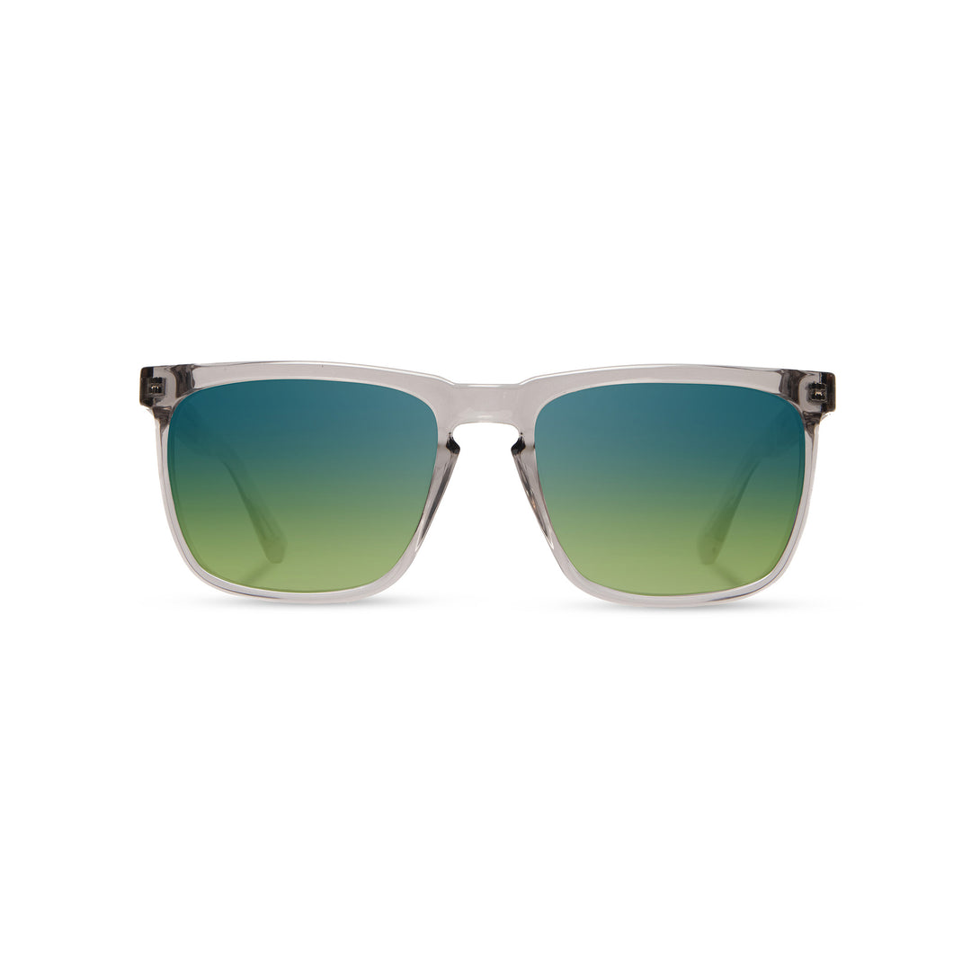 CAMP Ridge Yosemite Edition sunglasses with a light translucent frame and blue green gradient lenses