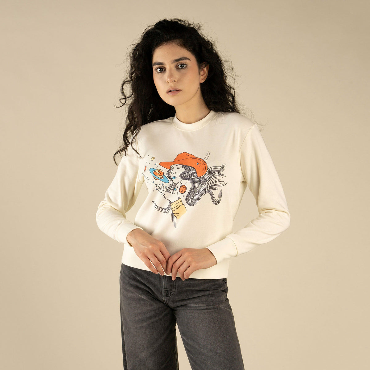 Cosmic Cowgirl Drop Shoulder Sweatshirt