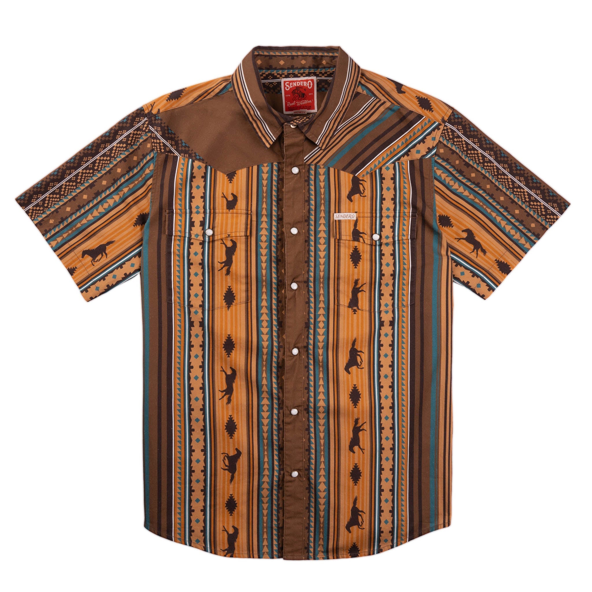 Serape Pearl Snap Button Up - Western Stripe