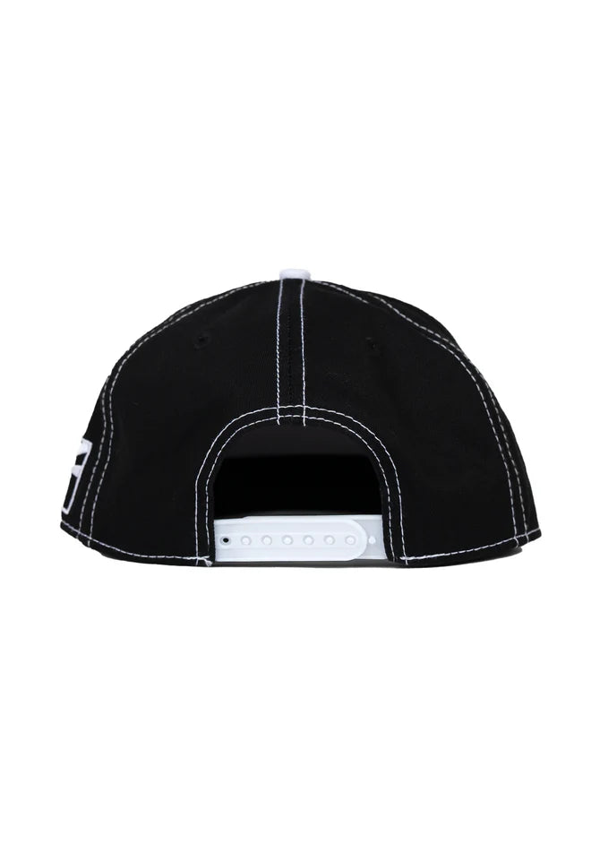 State Forty Eight Snapback Hat Classic Pinstripes | Black & White