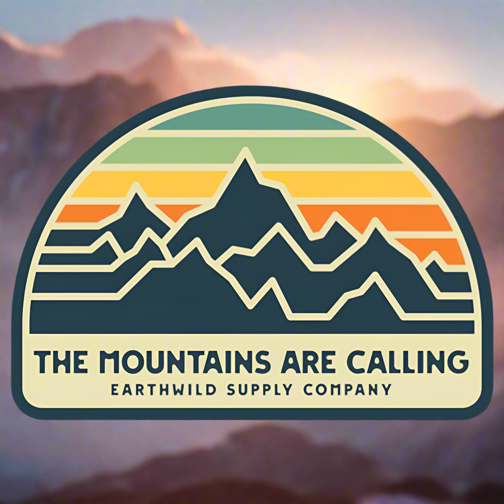 The Mountains Are Calling Retro Sticker