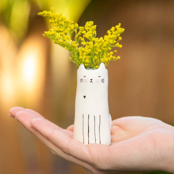 Cutest Little Bud Vase - Cat