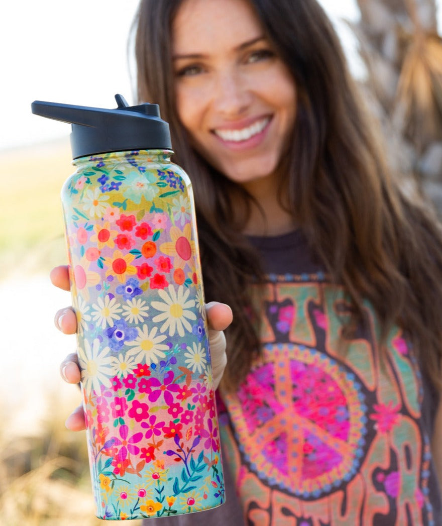 Stainless Steel Water Bottle - Wildflowers