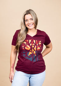 Distressed Flag Maroon