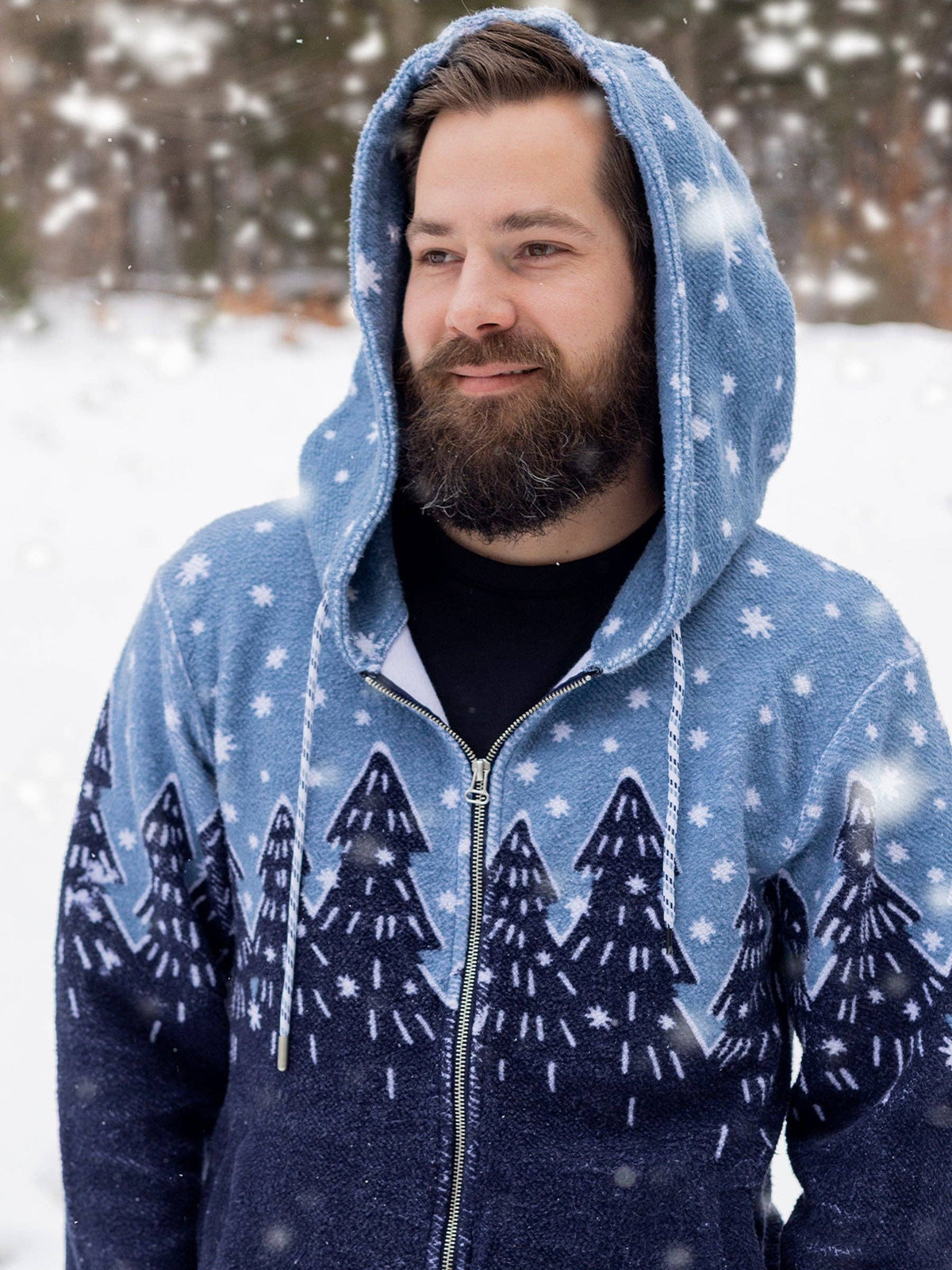 Forest Flurries Sherpa Organic Cotton Hoodie