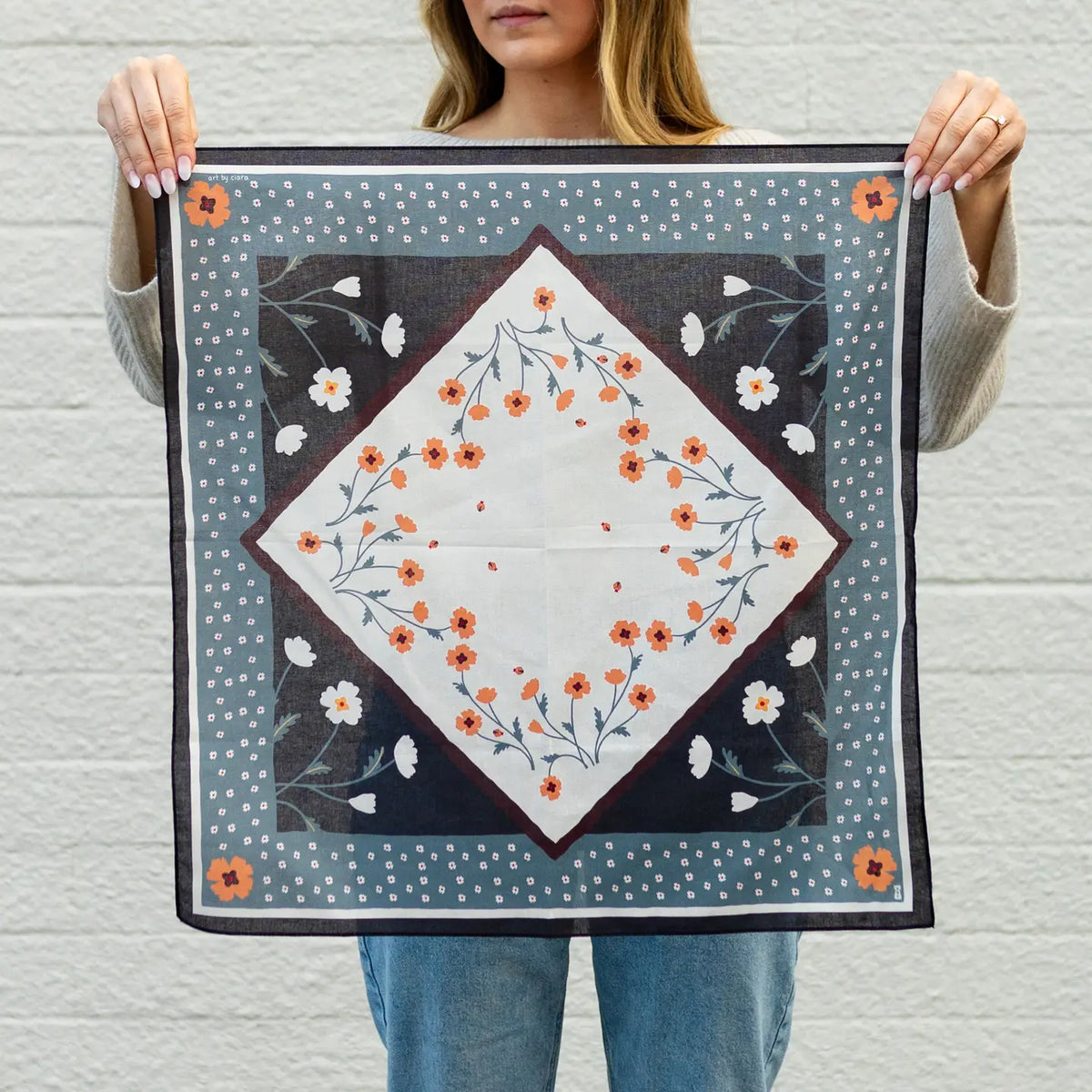 Pink Poppies Bandana