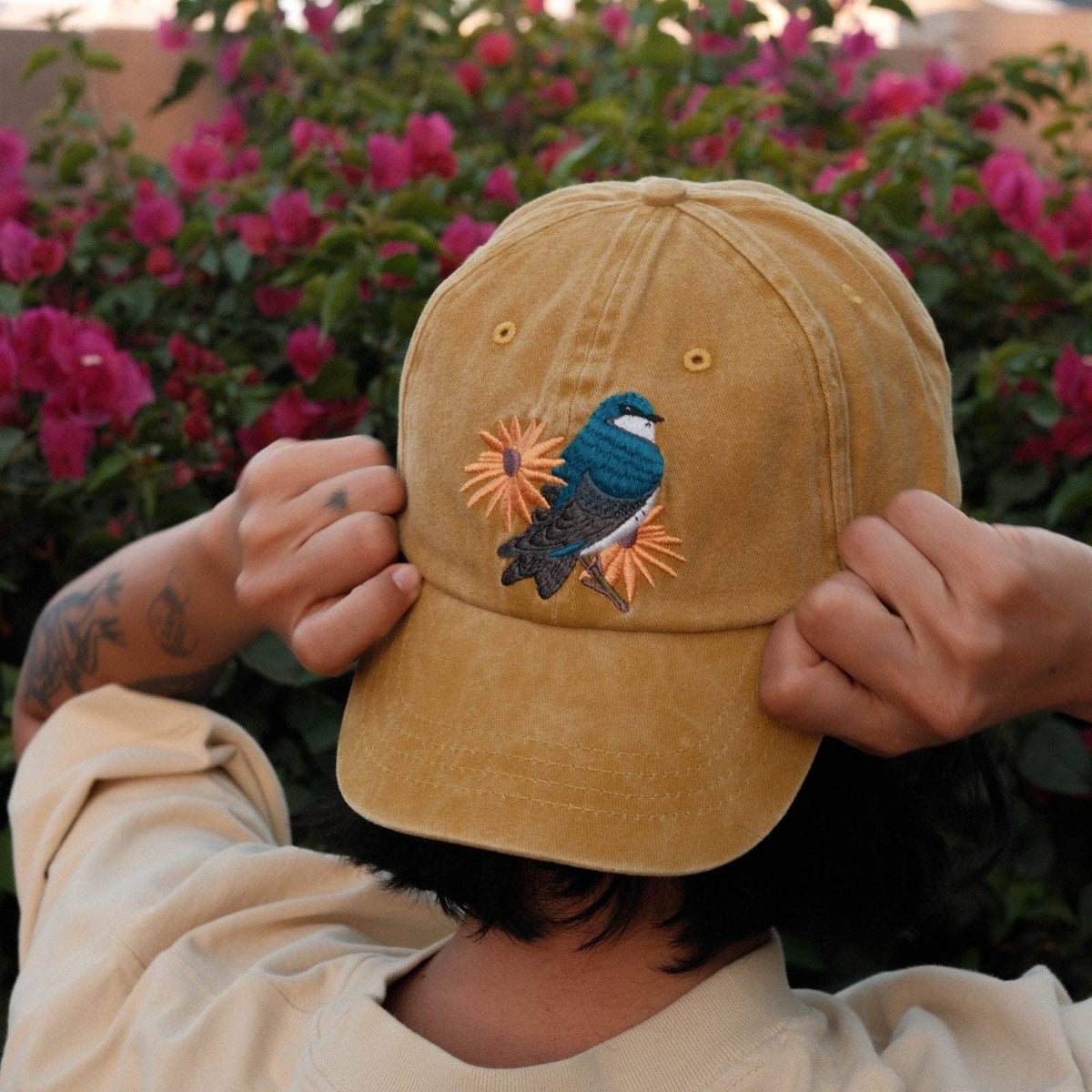 Tree Swallow Washed Dad Hat