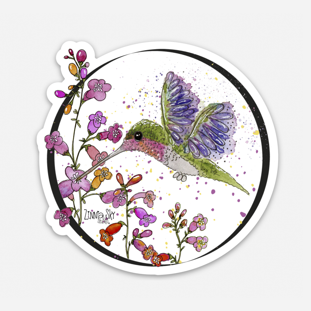 Hummingbird Desert Flora Sticker