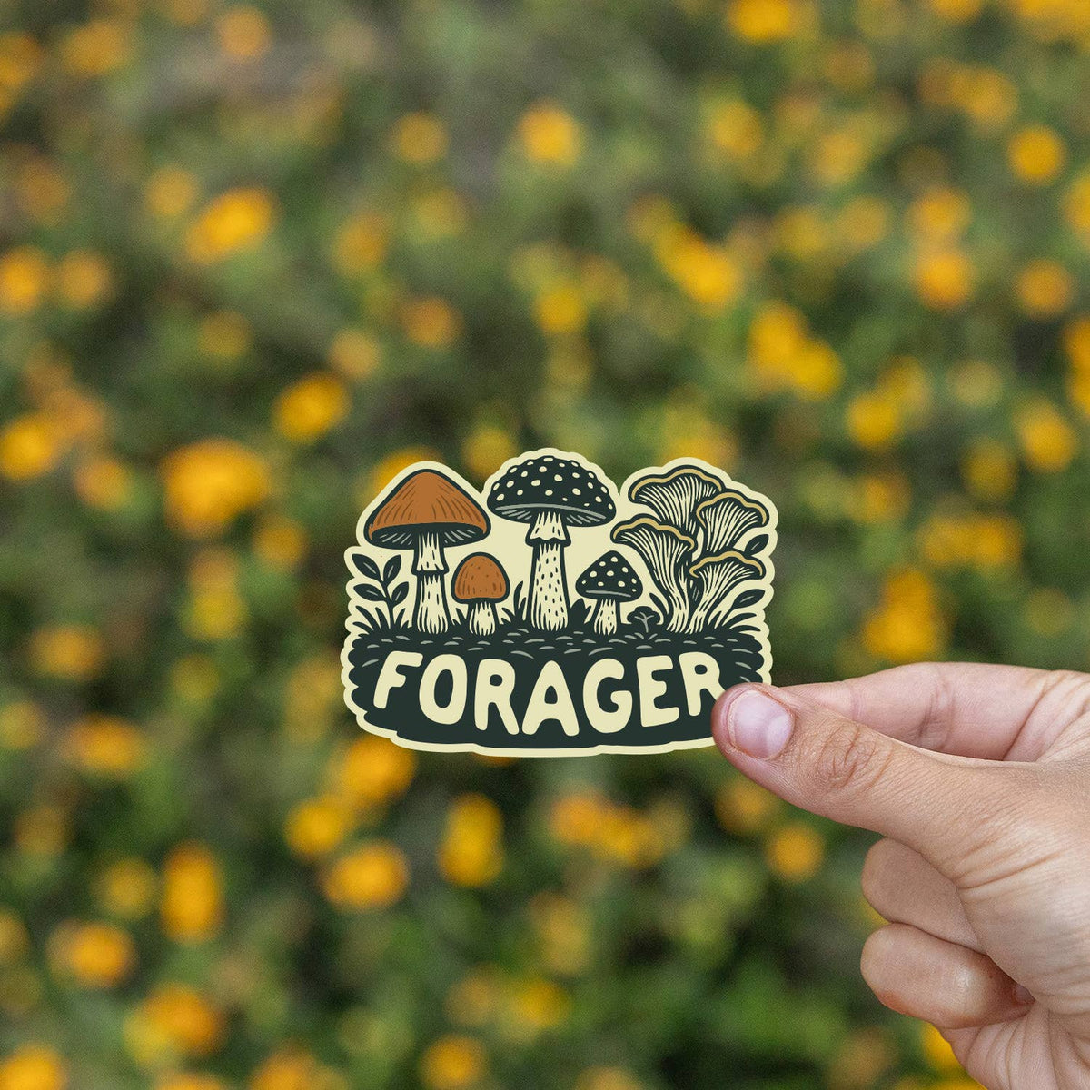 Forager - Waterproof Mushroom Sticker