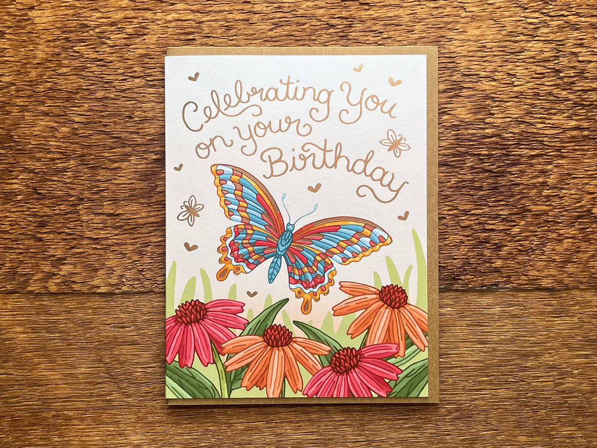 Celebrate You Butterfly Birthday Card