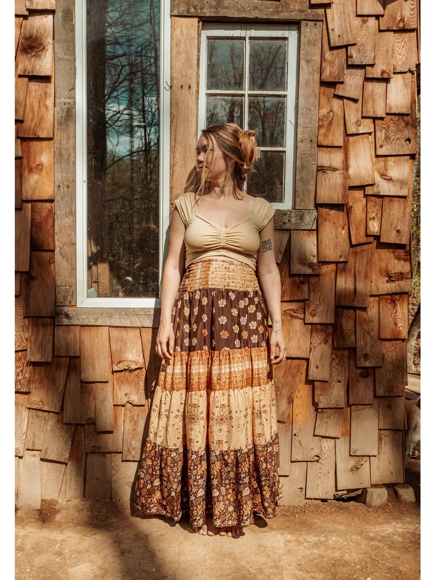Desert Solstice Tiered Maxi Skirt