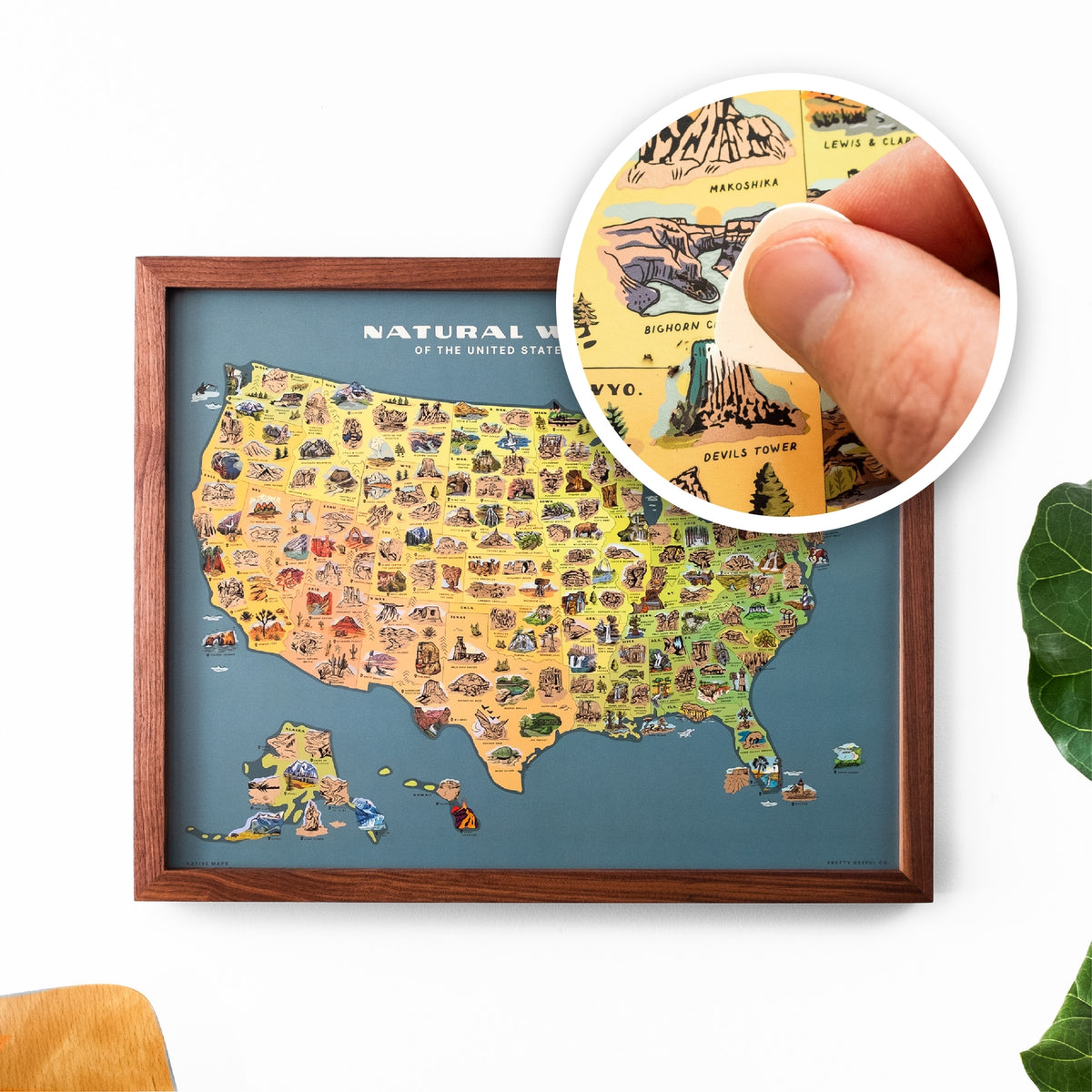 Natural Wonders Scratch Off Print + National Parks Map