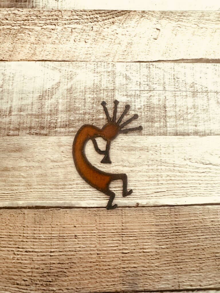 Kokopelli Rustic Metal Magnet
