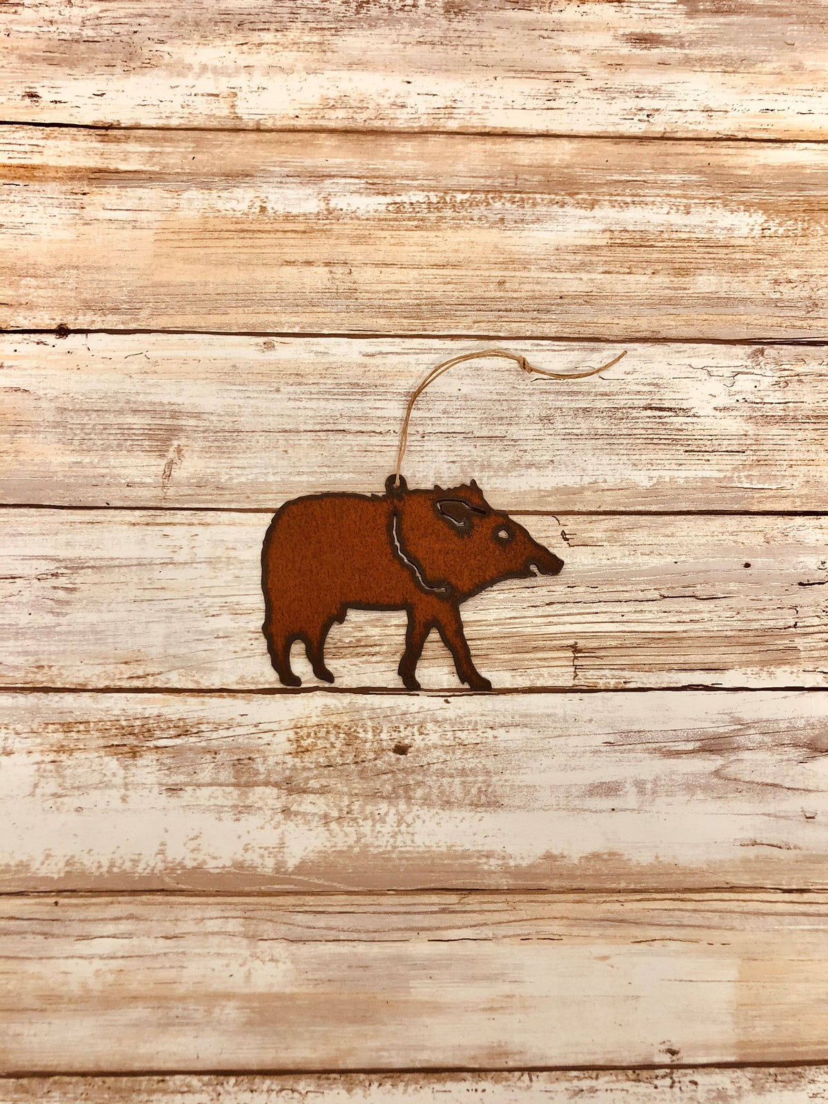 Javelina Southwestern Rustic Metal Ornament