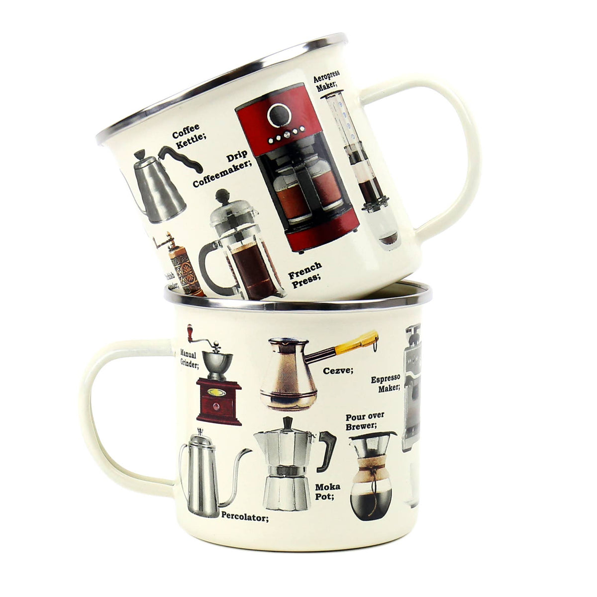 Cyclist Bike Enamel Mug