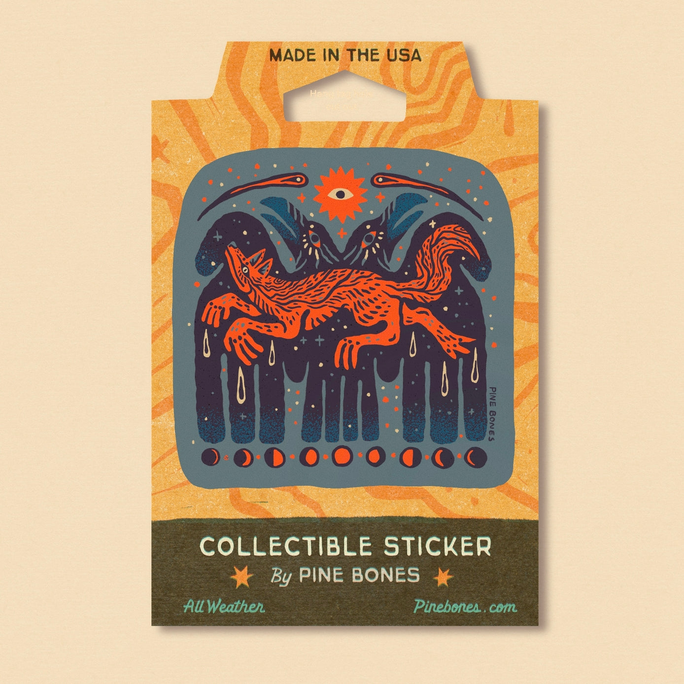 Night Raven and Coyote Sticker