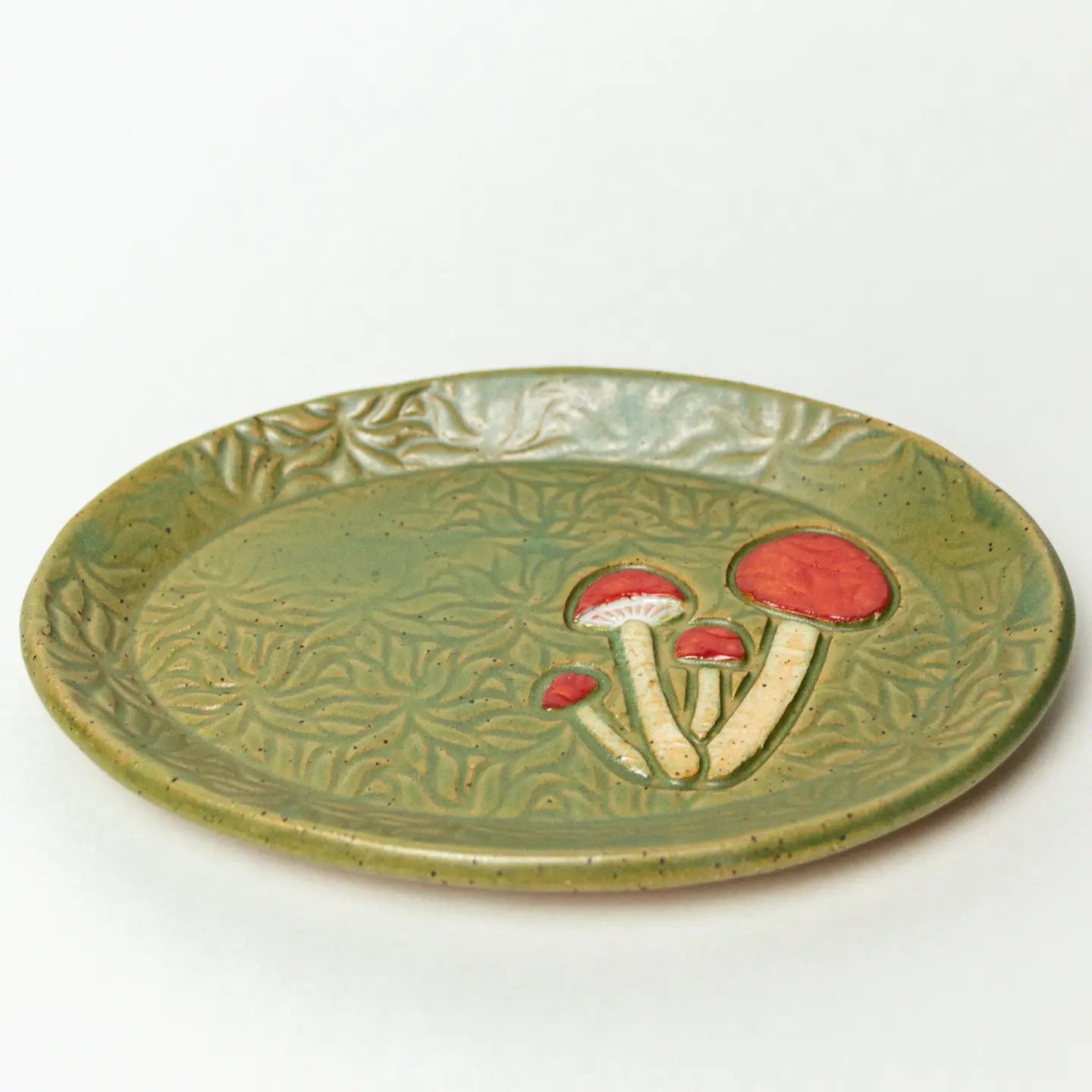 Mushroom Ceramic Oval Tray