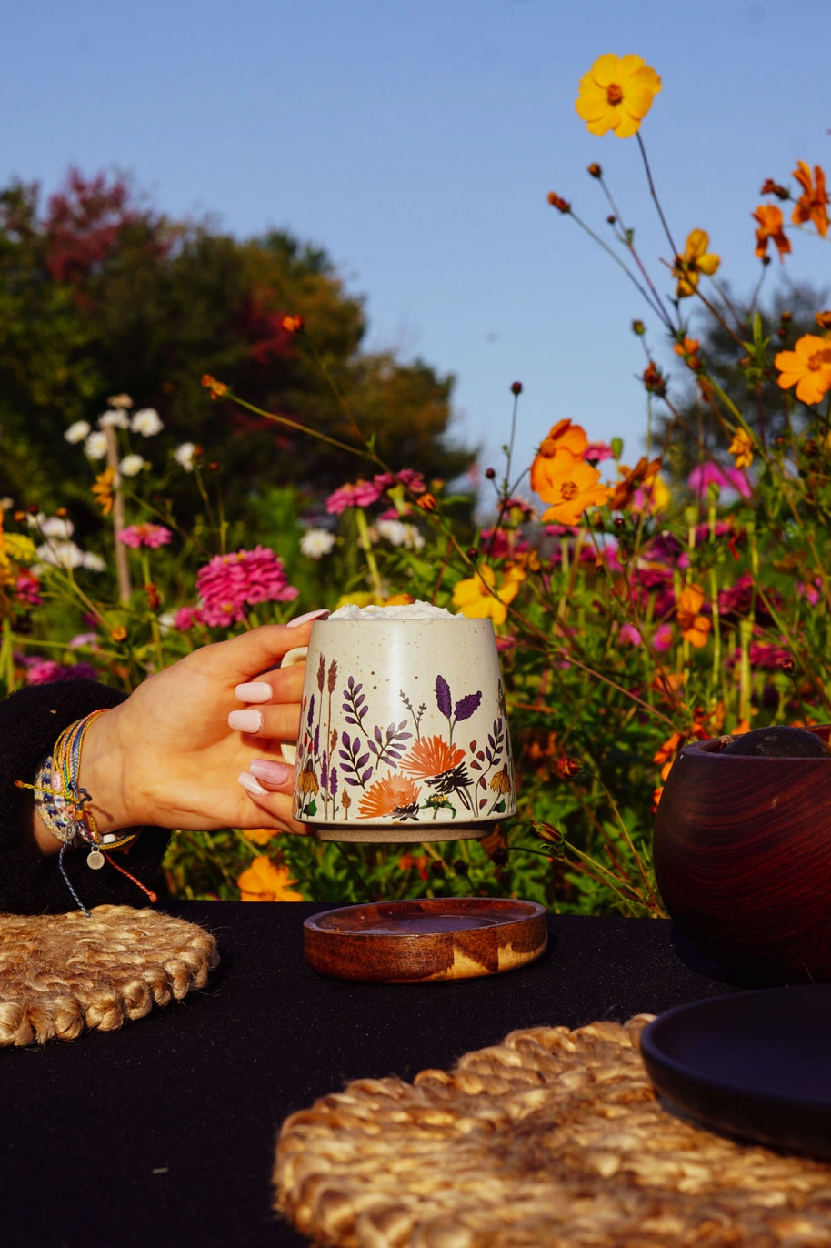 Blooming Butterfly Stoneware Mug