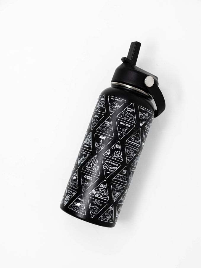 National Parks Bucket List Water Bottle + Stickers