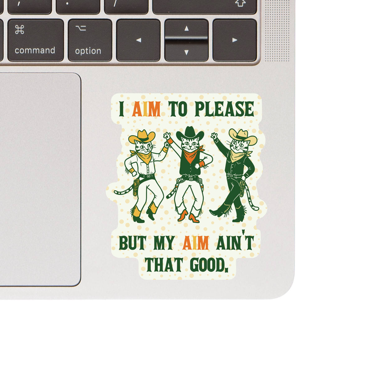I Aim to Please Kitty Sticker