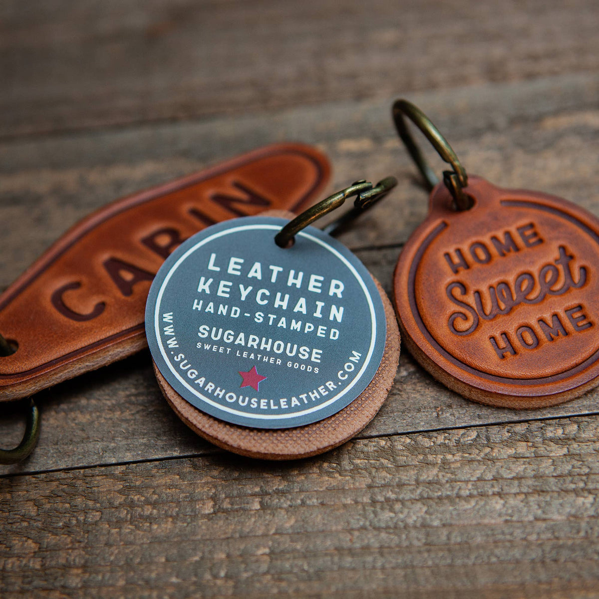 Arizona State Silhouette Leather Keychain Circle