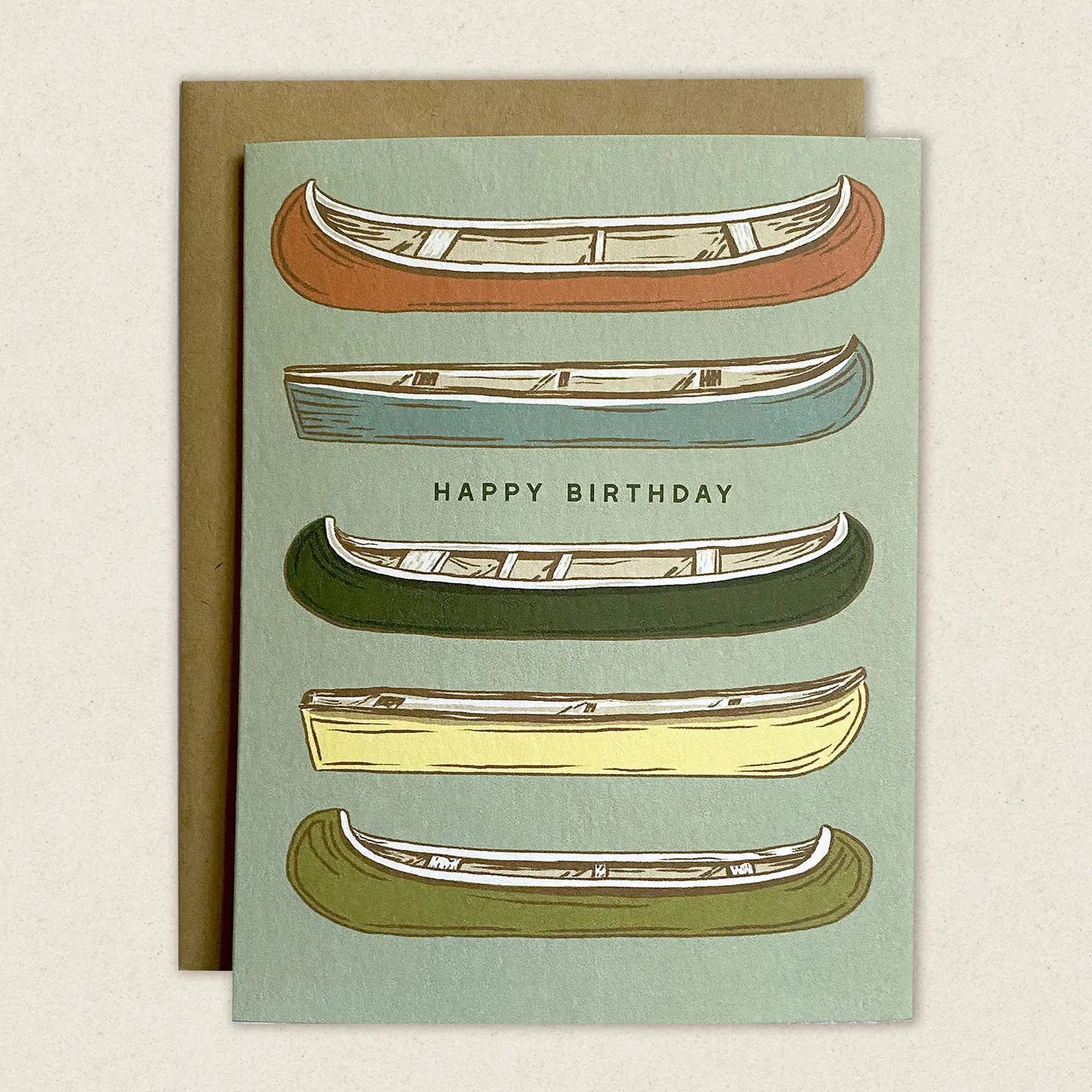 Canoe Birthday Card