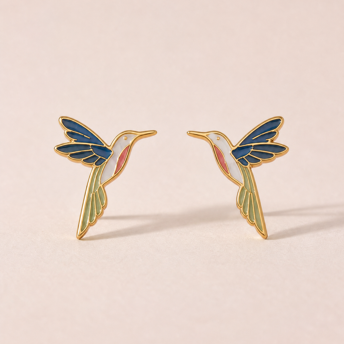 Red-Throated Hummingbird Earrings